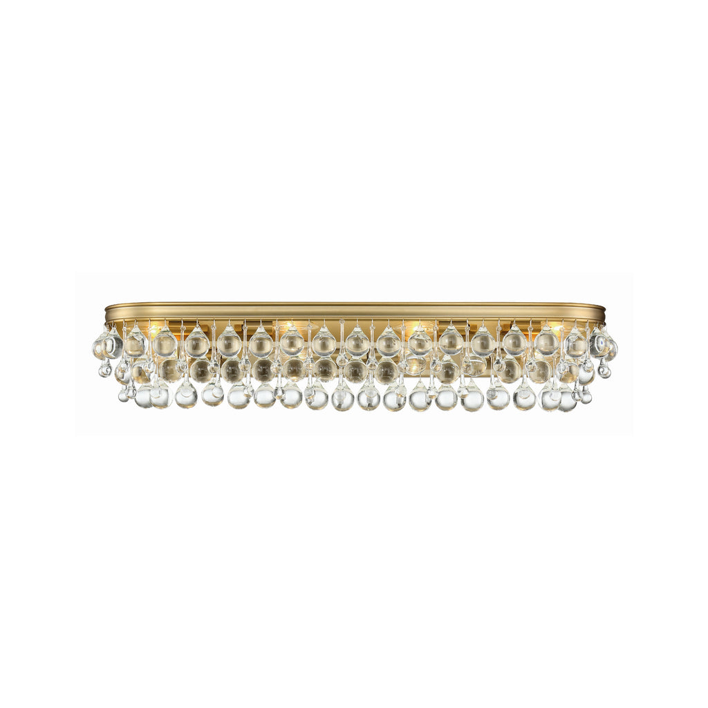 Crystorama Calypso 33'' Bathroom Vanity in Vibrant Gold - Front View