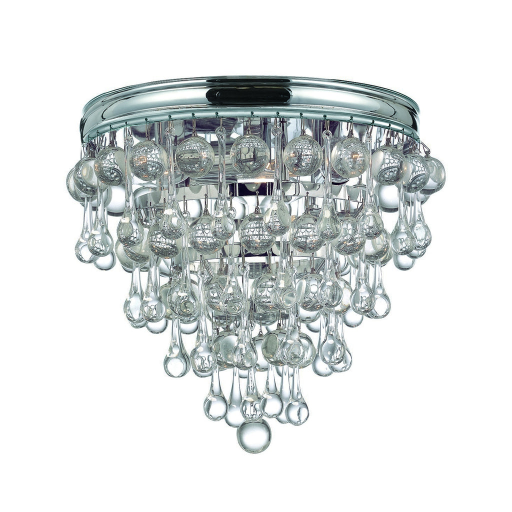 Crystorama Calypso 10.5'' Flush Mount in Polished Chrome - Additional View