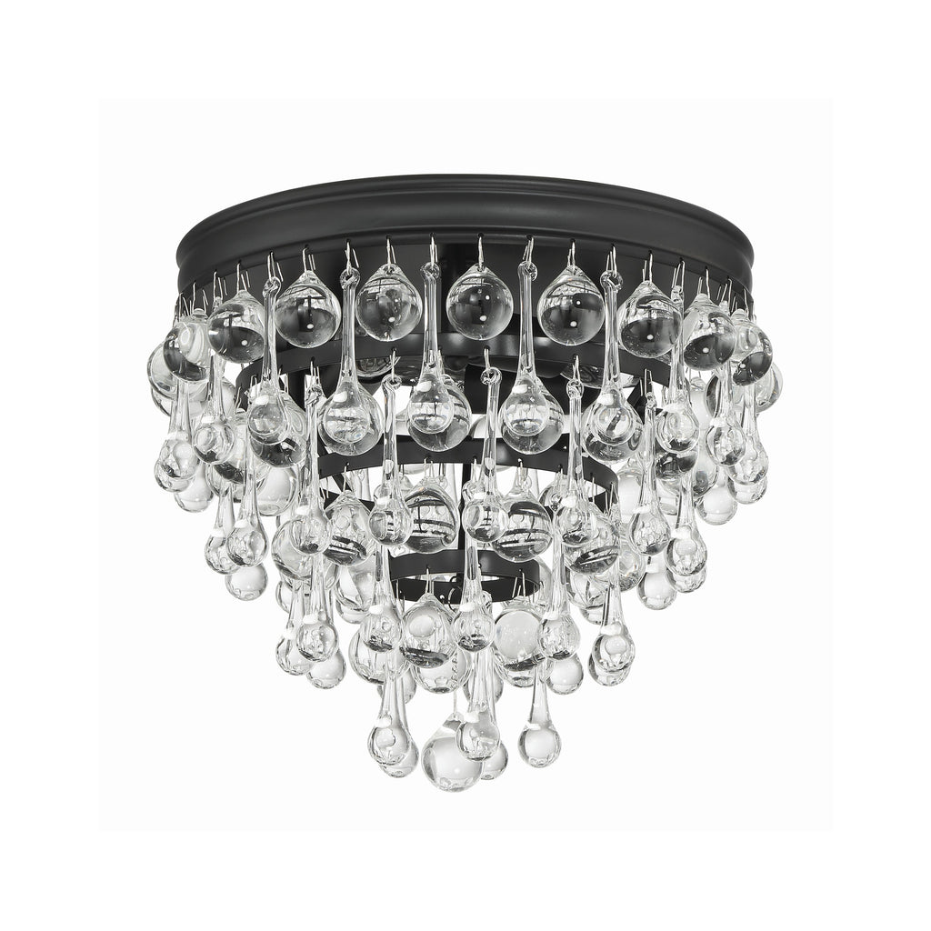 Crystorama Calypso 10.5'' Flush Mount in Matte Black - Additional View
