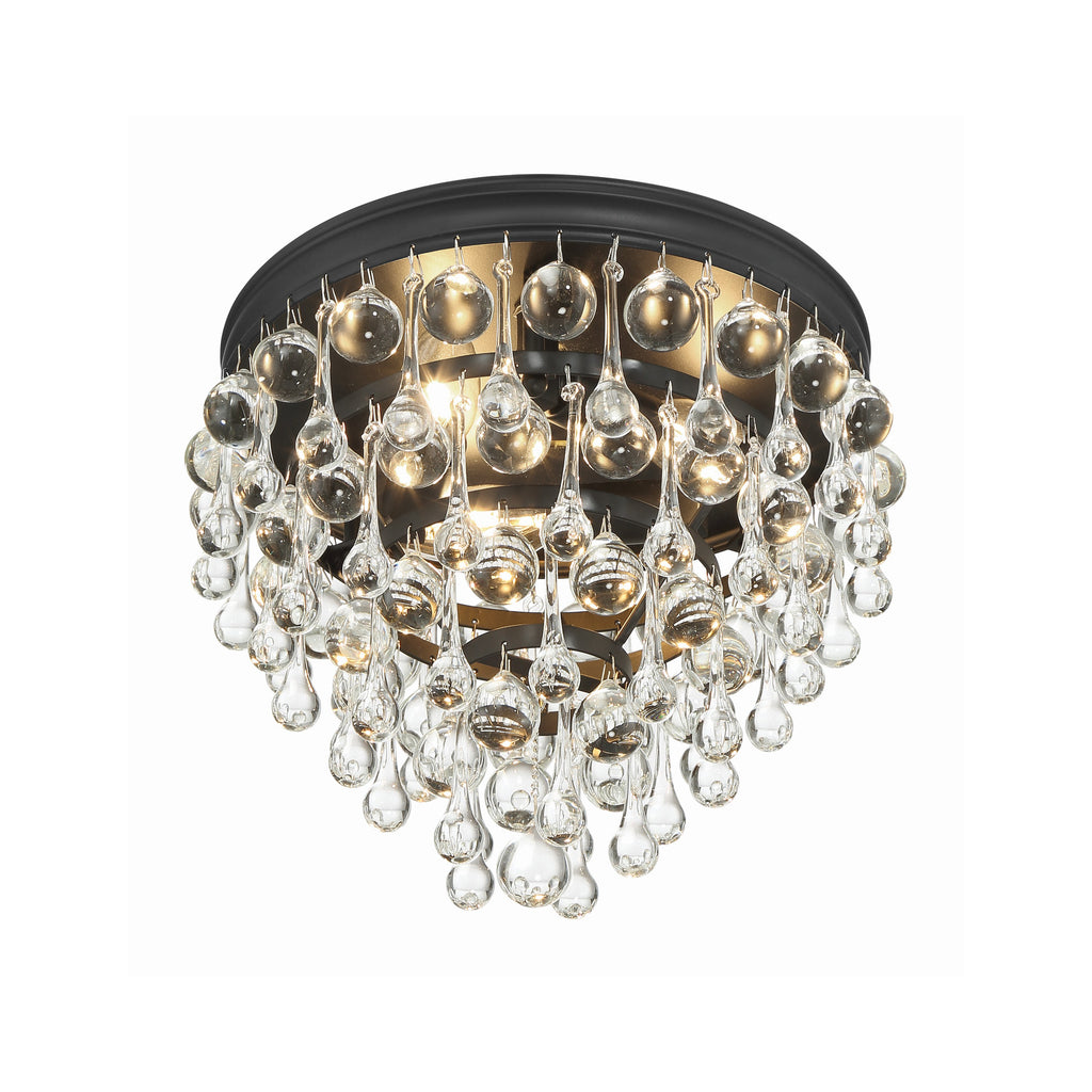 Crystorama Calypso 10.5'' Flush Mount in Matte Black - Additional View