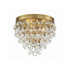 Crystorama Calypso 10.5'' Flush Mount in Vibrant Gold - Front View
