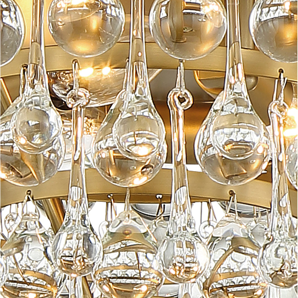 Crystorama Calypso 10.5'' Flush Mount in Vibrant Gold - Additional View