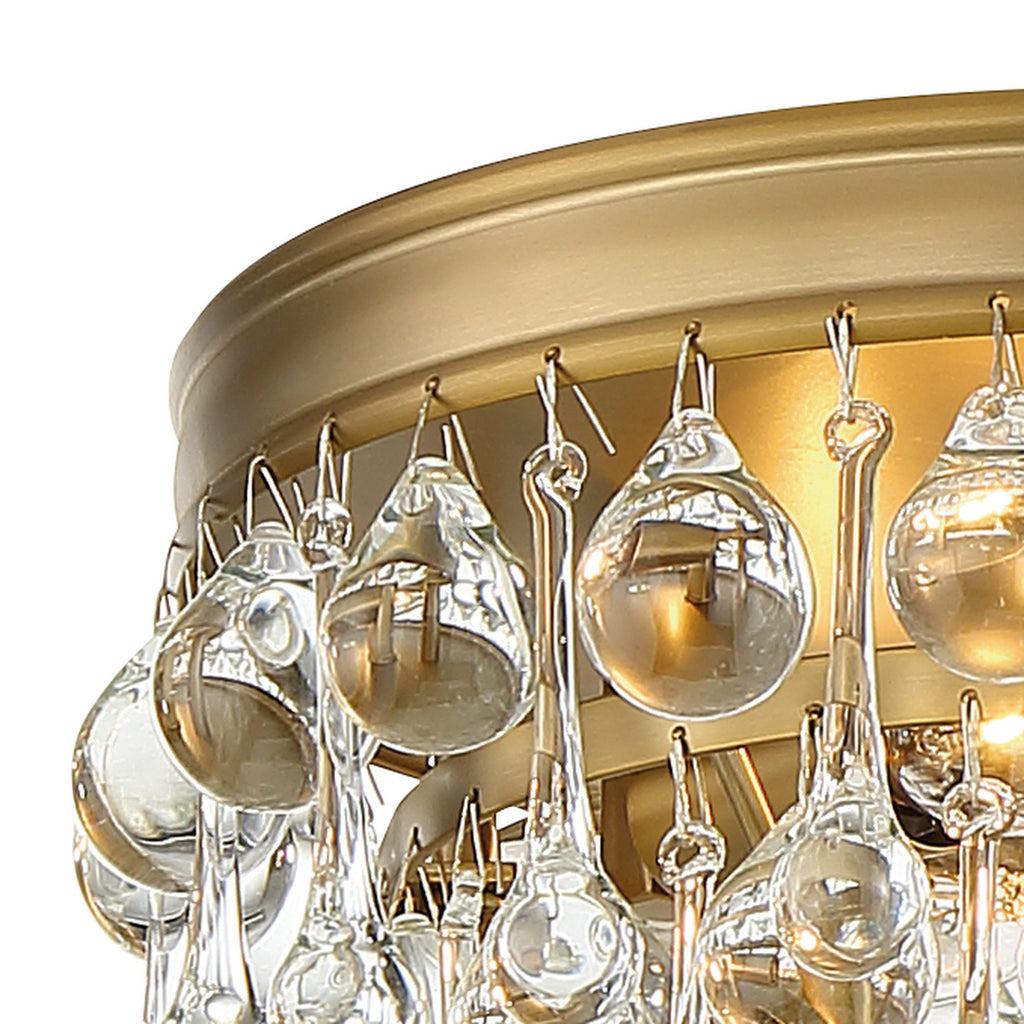 Crystorama Calypso 10.5'' Flush Mount in Vibrant Gold - Additional View