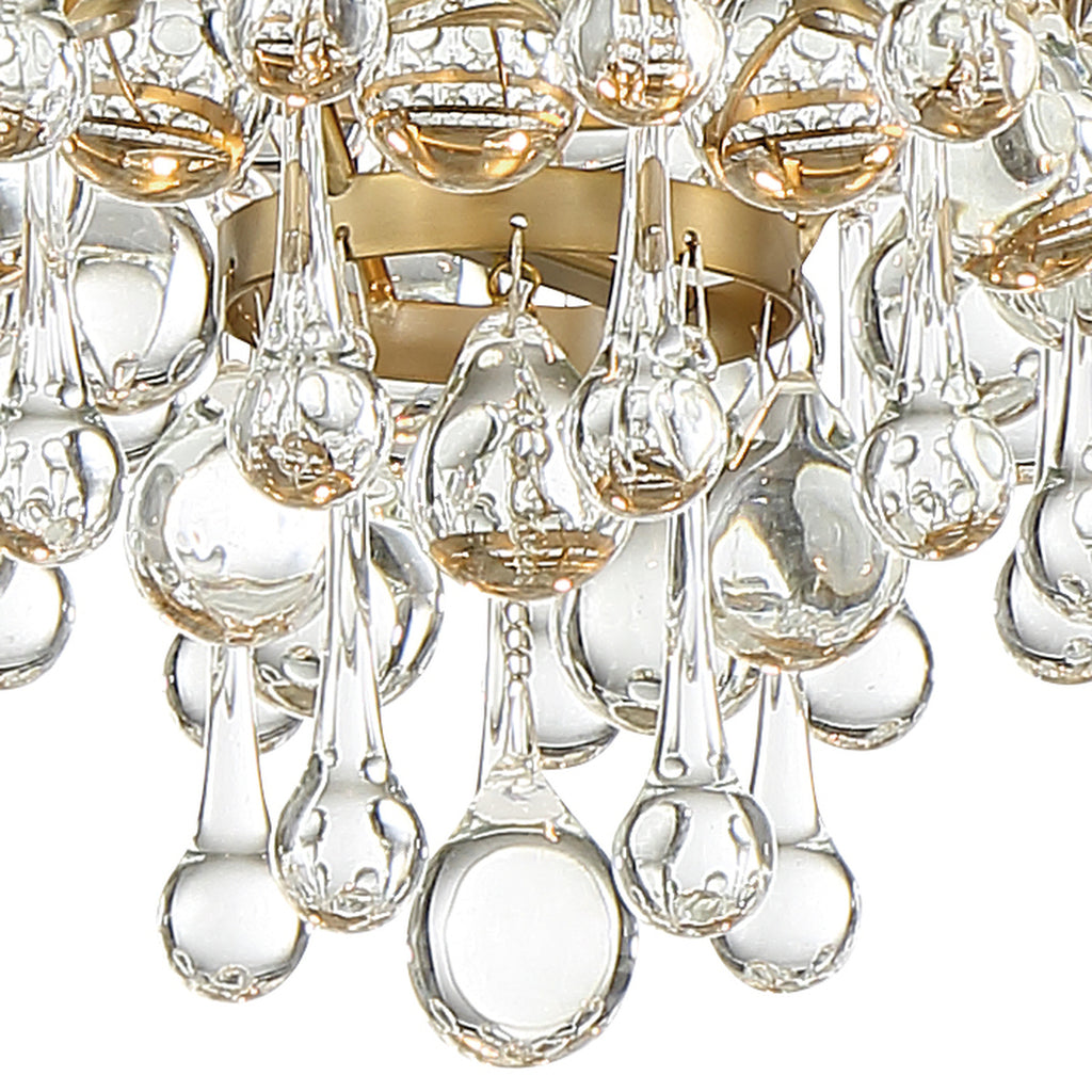 Crystorama Calypso 10.5'' Flush Mount in Vibrant Gold - Additional View