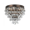 Crystorama Calypso 10.5'' Flush Mount in Vibrant Bronze - Front View