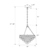 Crystorama Calypso 20'' Chandelier - Product Dimensions