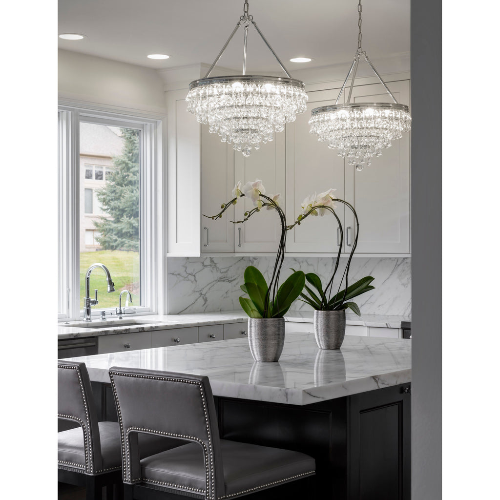 Crystorama Calypso 25'' Chandelier in Polished Chrome - Lifestyle View