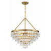 Crystorama Calypso 25'' Chandelier in Vibrant Gold - Front View