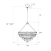 Crystorama Calypso 25'' Chandelier - Product Dimensions