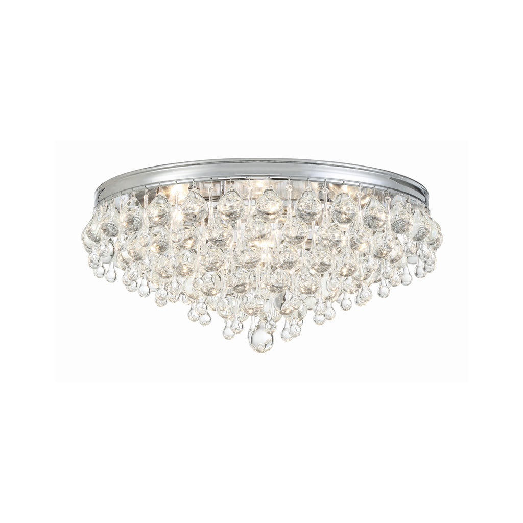 Crystorama Calypso 20'' Flush Mount in Polished Chrome - Front View