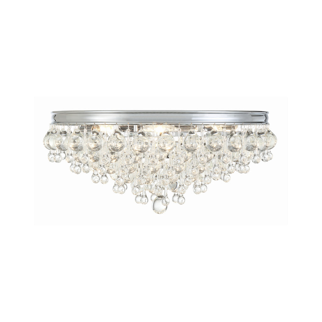 Crystorama Calypso 20'' Flush Mount in Polished Chrome - Additional View