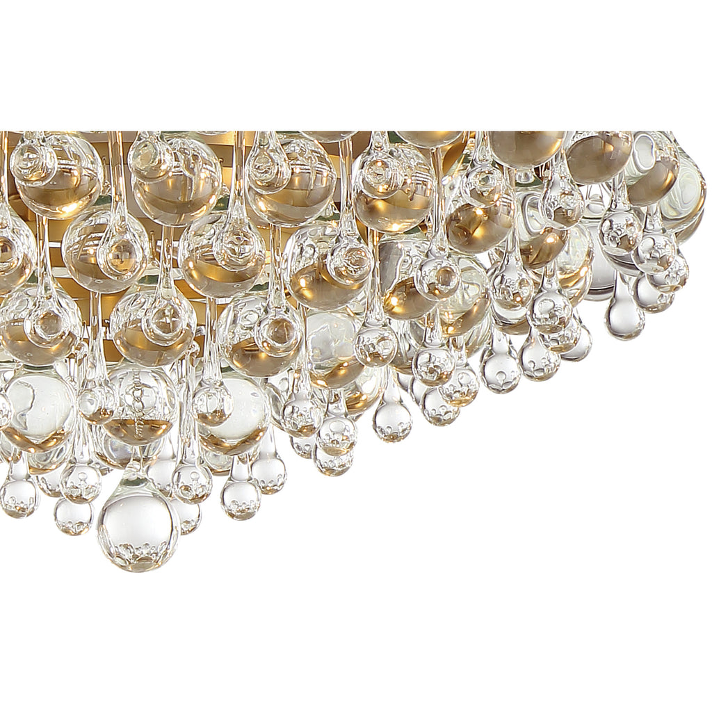 Crystorama Calypso 20'' Flush Mount in Vibrant Gold - Additional View