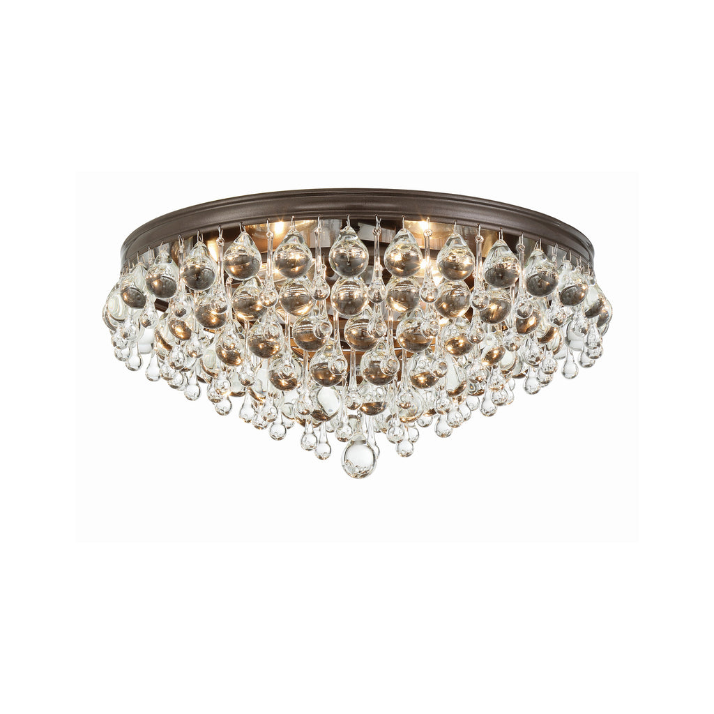 Crystorama Calypso 20'' Flush Mount in Vibrant Bronze - Front View