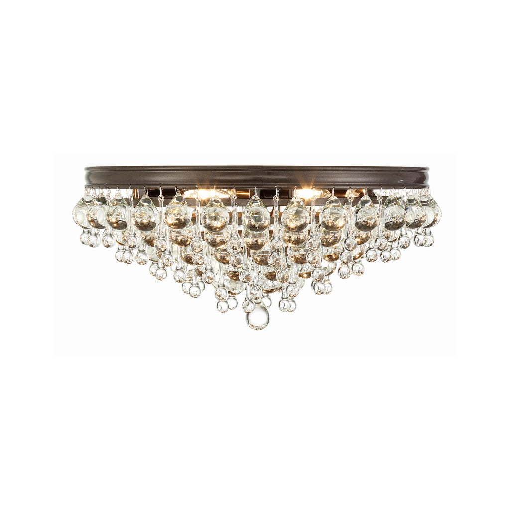 Crystorama Calypso 20'' Flush Mount in Vibrant Bronze - Additional View