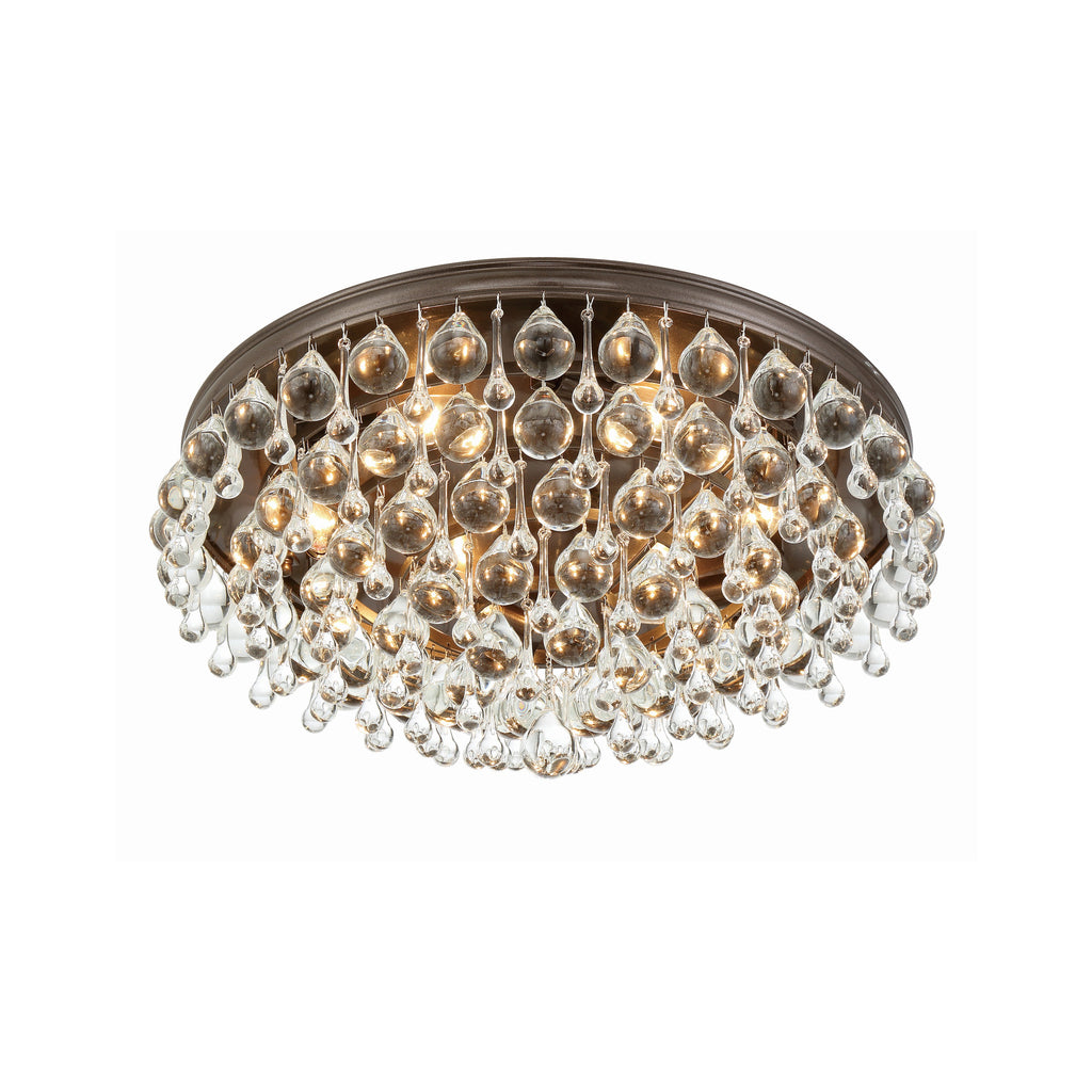 Crystorama Calypso 20'' Flush Mount in Vibrant Bronze - Additional View
