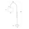 14-1004ORB Arc 1 Light Floor Lamp | Dimensions Image
