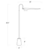14-1017PN Raven 1 Light Floor Lamp | Dimensions Image