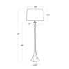 14-1032 Lillian 1 Light Floor Lamp | Dimensions Image