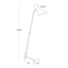 14-1060WTNB Spyder 1 Light Floor Lamp | Dimensions Image