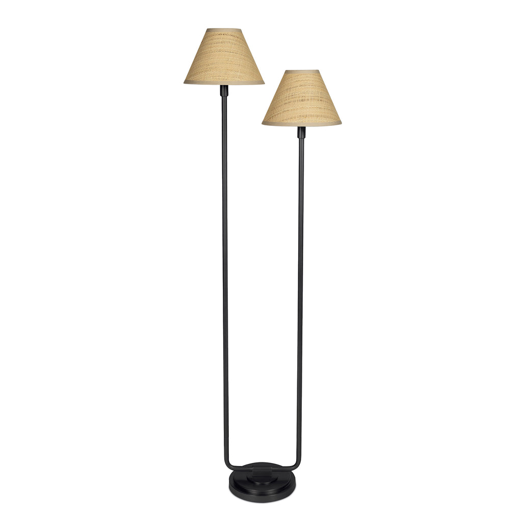 14-1066BB-RAT Polly 2 Light Floor Lamp | Main Image