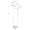 14-1066BB-RAT Polly 2 Light Floor Lamp | Dimensions Image