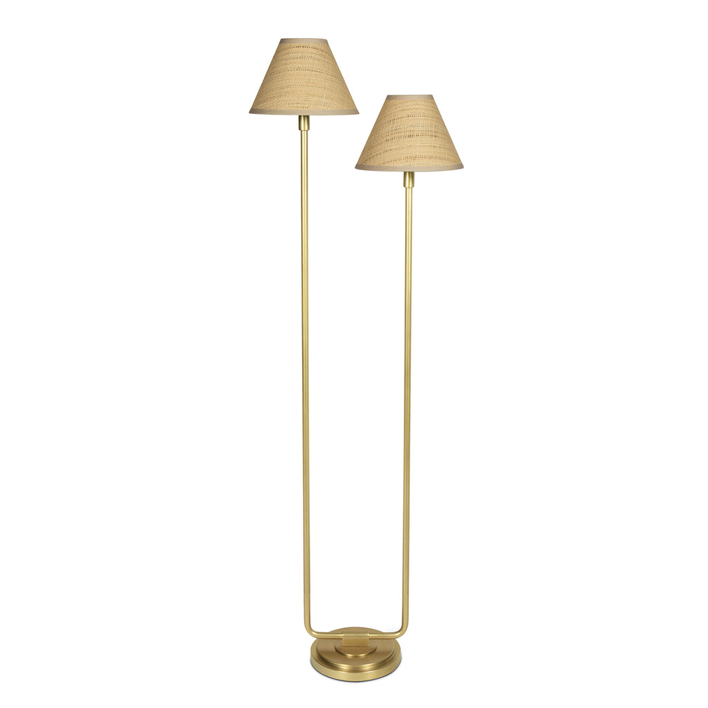 14-1066NB-RAT Polly 2 Light Floor Lamp | Main Image
