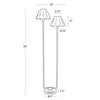 14-1066NB-WT Polly 2 Light Floor Lamp | Dimensions Image