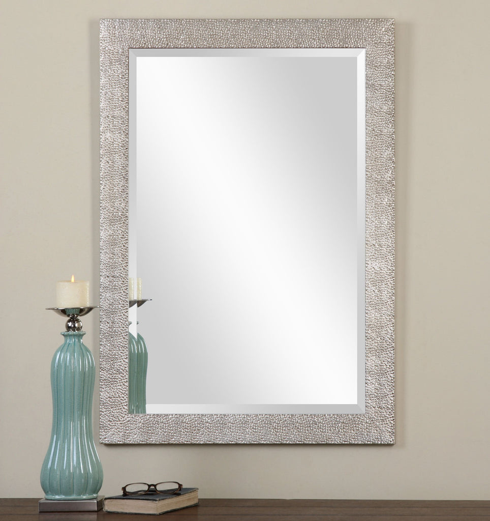 Antiqued Silver Mirror - Luxury Home Decor - Alternate Image