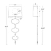 15-1018GL Sinuous 1 Light Sconce | Dimensions Image