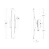 15-1045PN Redford 2 Light Sconce | Dimensions Image