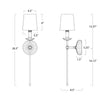15-1073 Clove 1 Light Sconce | Dimensions Image