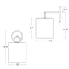 15-1102NB Nantucket 1 Light Sconce | Dimensions Image