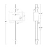 15-1133PN Taurus 2 Light Sconce | Dimensions Image