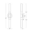 15-1198NB Wick 2 Light Sconce | Dimensions Image