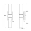 15-1203ORB Emmett 2 Light Sconce | Dimensions Image