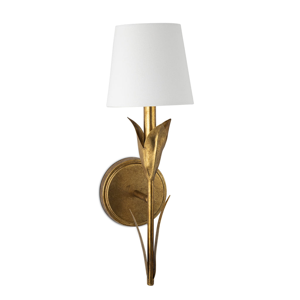 15-1218GLD River Reed 1 Light Sconce | Main Image