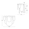 15-1227NB Echo 1 Light Sconce | Dimensions Image
