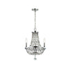 Crystorama Hand Cut 15" Chandelier in Polished Chrome - Front View