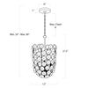 16-1185 Charlotte 6 Light Chandelier | Dimensions Image