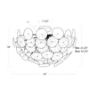 16-1232CLR Poppy 5 Light Flush | Dimensions Image