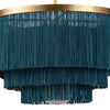 16-1257BLU Cabaret Fringe 4 Light Chandelier | Alternate Image