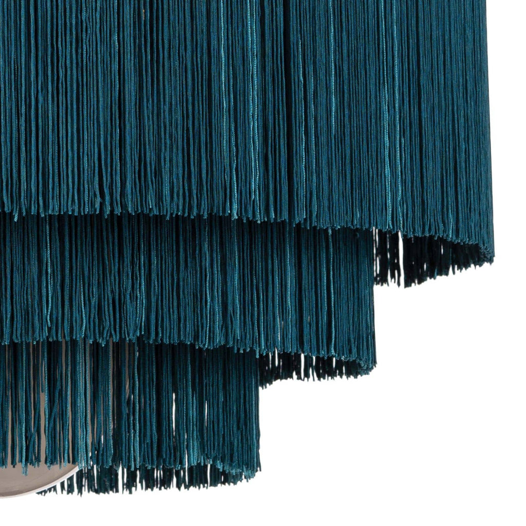16-1257BLU Cabaret Fringe 4 Light Chandelier | Alternate Image