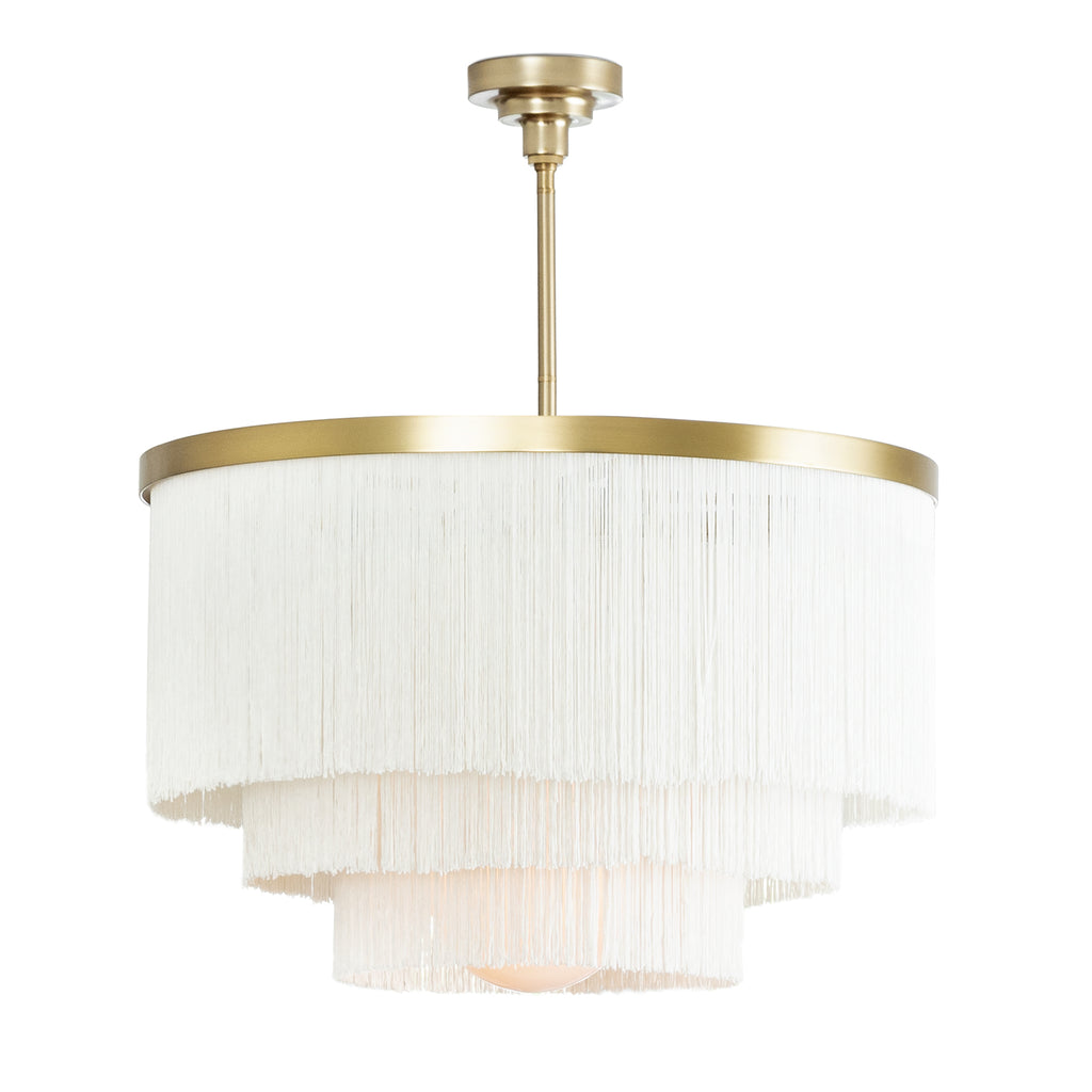 16-1257IV Cabaret Fringe 4 Light Chandelier | Main Image