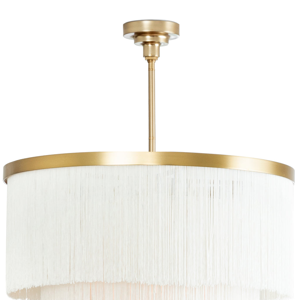 16-1257IV Cabaret Fringe 4 Light Chandelier | Alternate Image