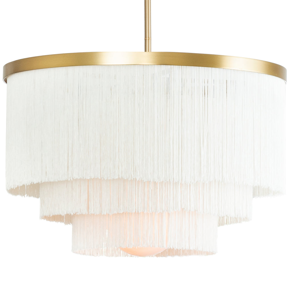 16-1257IV Cabaret Fringe 4 Light Chandelier | Alternate Image