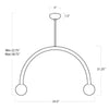 16-1317PN Happy 2 Light Chandelier | Dimensions Image