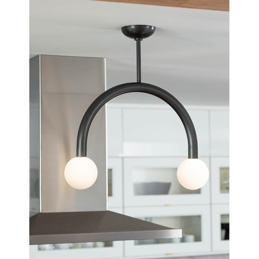 16-1318ORB Happy 2 Light Chandelier | Lifestyle Image