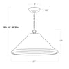 16-1323 Southern 3 Light Chandelier | Dimensions Image