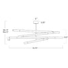 16-1363ORB Wick 8 Light Chandelier | Dimensions Image