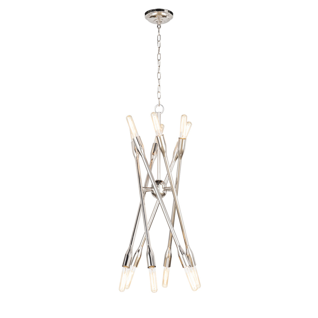 16-1428PN Cobra 12 Light Chandelier | Alternate Image